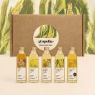 Selection box / cold-pressed oils for cooking and baking (walnut, rapeseed, sunflower seed, paprika seed, corn-germ, mustard seed oil), 6x40 ml