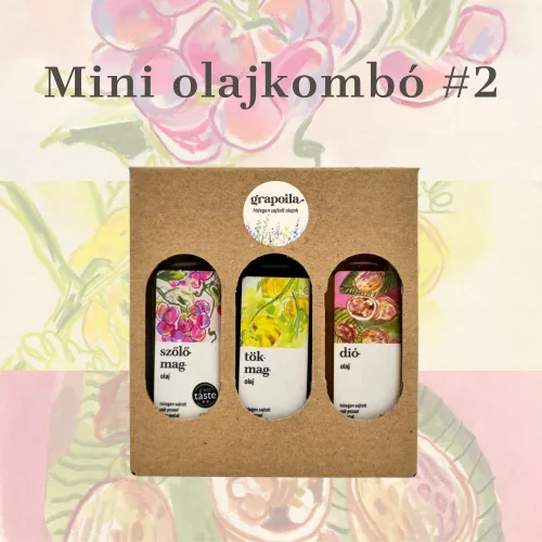 Mini olajkombó #2 (40 ml tökmagolaj, 40 ml szőlőmagolaj, 40 ml dióolaj)