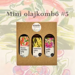   Mini olajkombó #5 (40 ml kukoricacsíra olaj, 40 ml fűszerpaprikamag olaj, 40 ml szőlőmagolaj) 
