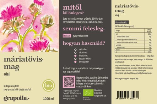 Máriatövismag-olaj BIO 1000 ml