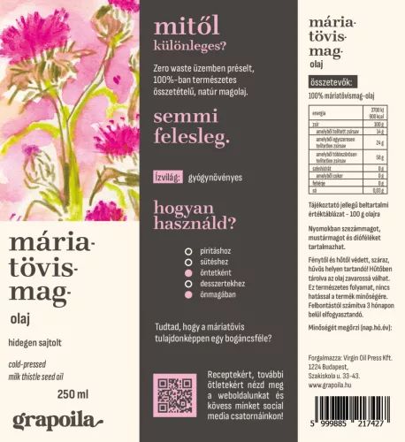 Milk thistle seed oil 250 ml