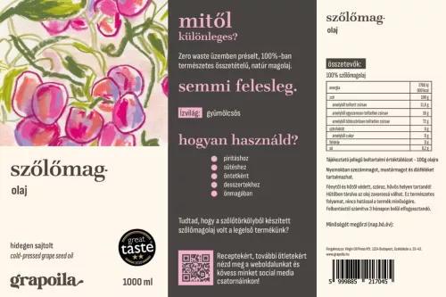 Grapeseed Oil 1000 ml PET