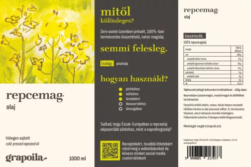 Rapeseed Oil 1000 ml PET