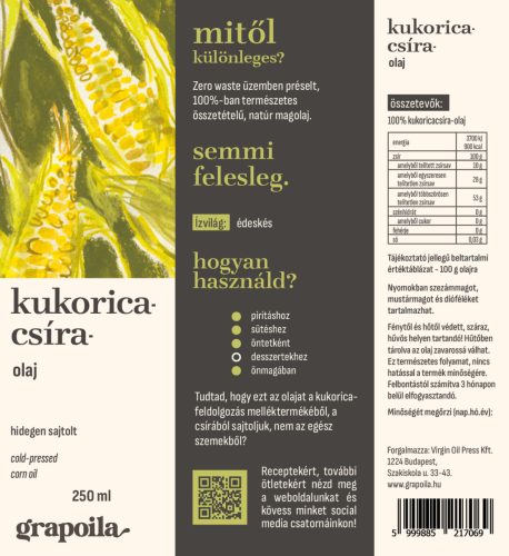 Kukoricacsíra-olaj 250 ml