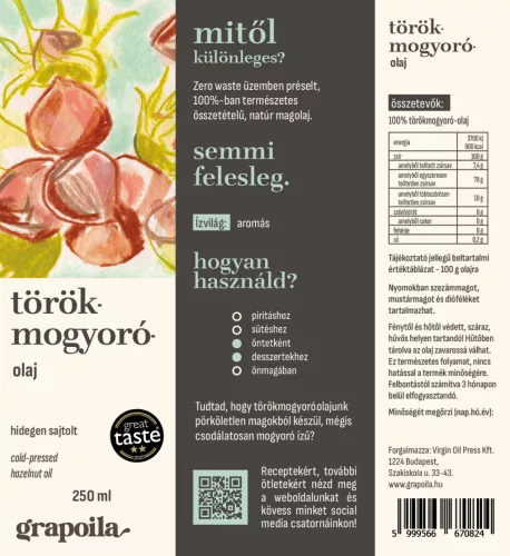 Hazelnut Oil 250 ml