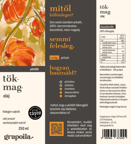 Pörkölt tökmagolaj 250 ml