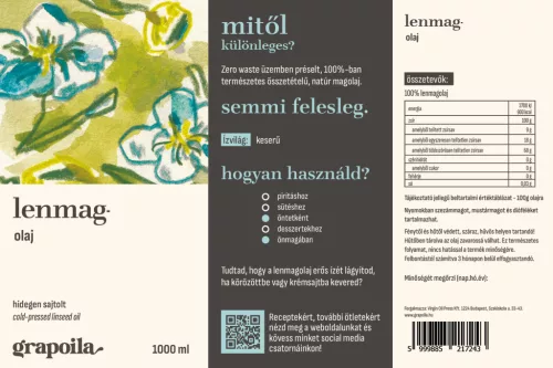 Linseed oil 1000 ml PET