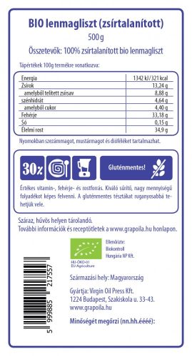 Lenmagliszt BIO 500 g