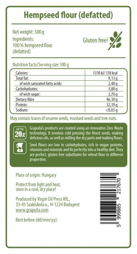 Kendermagliszt 500 g