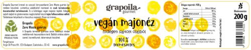 Grapoila Gourmet Vegán Majonéz, 200 g