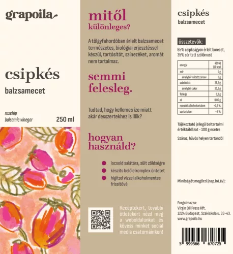 Balsamic vinegar with rosehip 