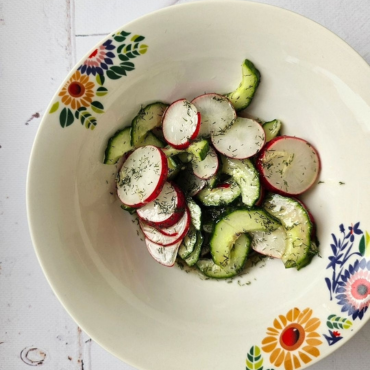 Dill Cucumber Salad with Radish