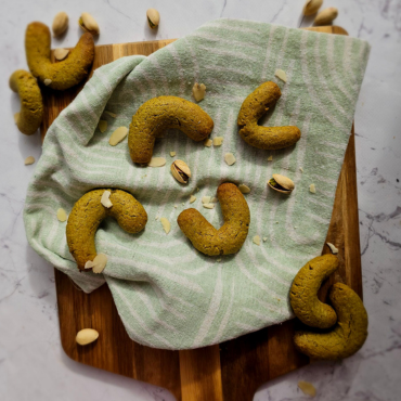 Pistachio Crescent Cookies