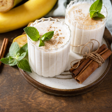 Banana Smoothie With Walnut Cream