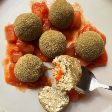 Quick Curd Dumplings with Pumpkin Seed Flour