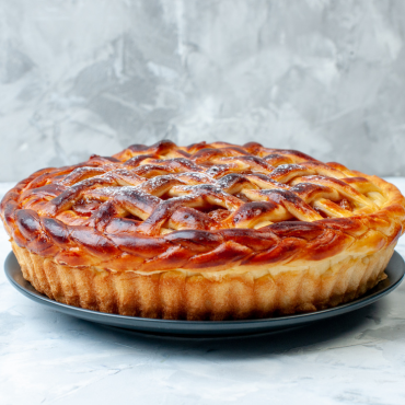 Apple and Blue Cheese Tart with Fig Jam