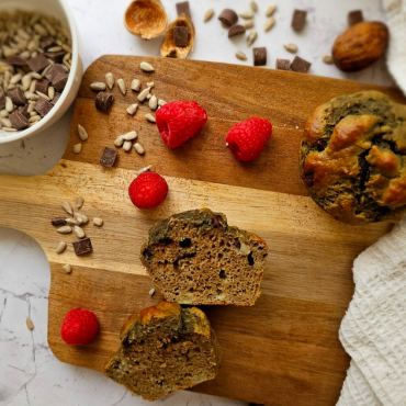 Chocolate Muffins with Sunflower Seed Flour