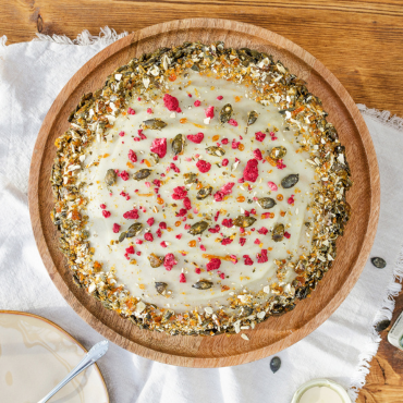 Pumpkin Seed and White Chocolate Cake